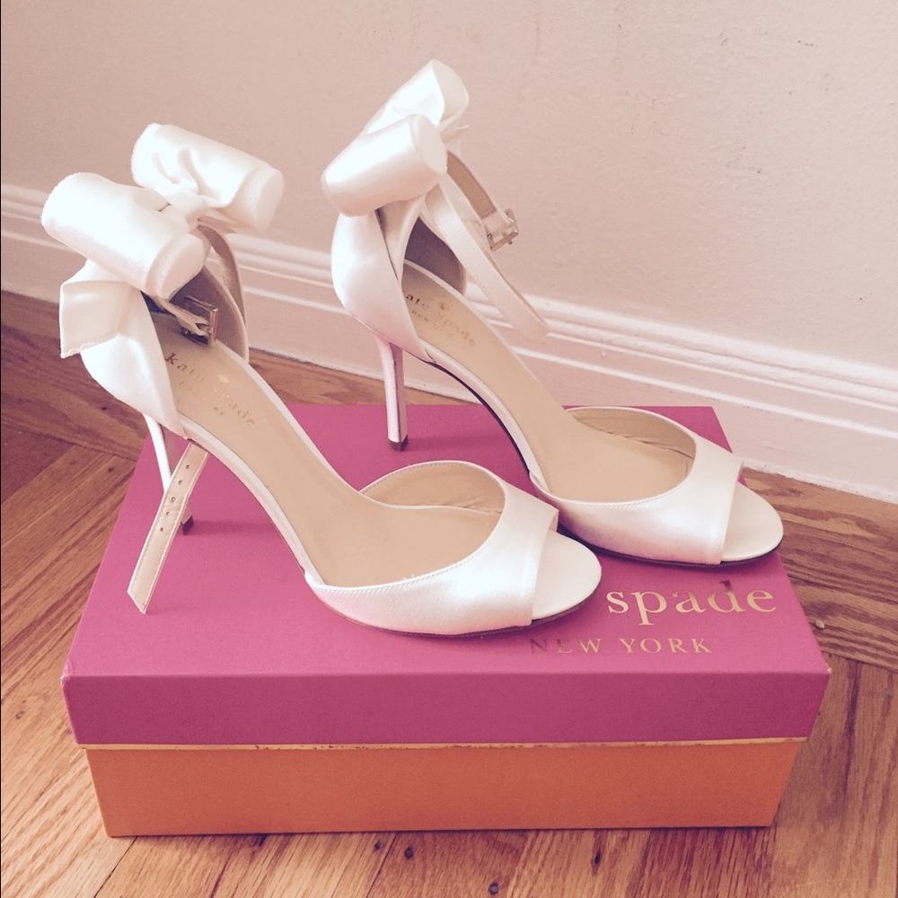 Never Been Worn - Silk White Kate Spade Pumps with Box